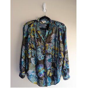 Vintage Clasile Paisley Rayon button up blouse